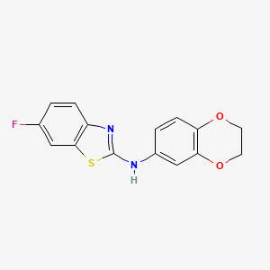 N-(2,3-dihydro-1,4-benzodioxin-6-yl)-6-fluoro-1,3-benzothiazol-2-amine