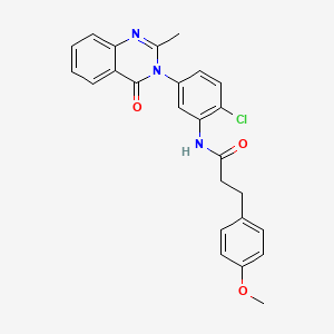 molecular formula C25H22ClN3O3 B2960940 N-(2-氯-5-(2-甲基-4-氧代喹唑啉-3(4H)-基)苯基)-3-(4-甲氧基苯基)丙酰胺 CAS No. 899969-27-8