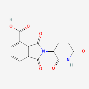 molecular formula C14H10N2O6 B2960952 2-(2,6-Dioxopiperidin-3-yl)-1,3-dioxoisoindole-4-carboxylic acid CAS No. 1547163-38-1