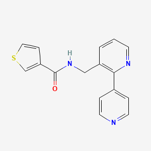 molecular formula C16H13N3OS B2960960 N-([2,4'-联吡啶]-3-基甲基)噻吩-3-甲酰胺 CAS No. 2034253-76-2