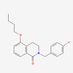 molecular formula C20H22FNO2 B2960961 5-Butoxy-2-[(4-fluorophenyl)methyl]-3,4-dihydroisoquinolin-1-one CAS No. 850905-73-6