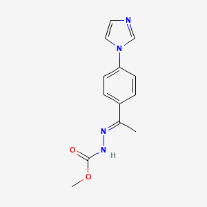 methyl 2-{1-[4-(1H-imidazol-1-yl)phenyl]ethylidene}-1-hydrazinecarboxylate