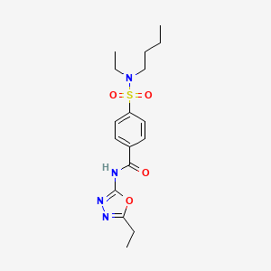 molecular formula C17H24N4O4S B2960964 4-[butyl(ethyl)sulfamoyl]-N-(5-ethyl-1,3,4-oxadiazol-2-yl)benzamide CAS No. 685837-25-6