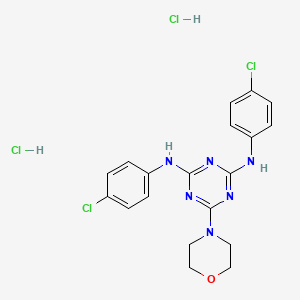 N2,N4-bis(4-chlorophenyl)-6-morpholino-1,3,5-triazine-2,4-diamine dihydrochloride