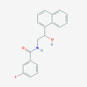 molecular formula C19H16FNO2 B2960972 3-氟-N-(2-羟基-2-(萘-1-基)乙基)苯甲酰胺 CAS No. 1351591-10-0