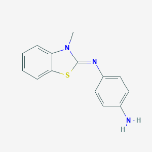 molecular formula C14H13N3S B296098 N-(4-aminophenyl)-N-(3-methyl-1,3-benzothiazol-2(3H)-ylidene)amine 