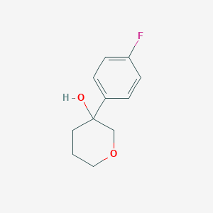 molecular formula C11H13FO2 B2960984 3-(4-氟苯基)氧杂-3-醇 CAS No. 1338990-25-2