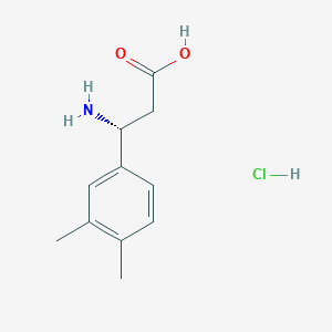 molecular formula C11H16ClNO2 B2960985 (R)-3-Amino-3-(3,4-dimethylphenyl)propanoic acid hydrochloride CAS No. 2061996-52-7