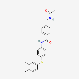 N-{4-[(3,4-dimethylphenyl)sulfanyl]phenyl}-4-[(prop-2-enamido)methyl]benzamide