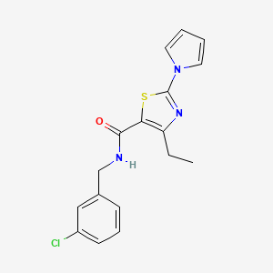 N-(3-chlorobenzyl)-4-ethyl-2-(1H-pyrrol-1-yl)thiazole-5-carboxamide