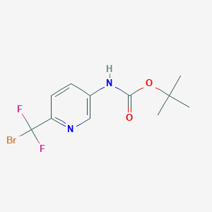 molecular formula C11H13BrF2N2O2 B2960996 Tert-butyl N-[6-[bromo(difluoro)methyl]pyridin-3-yl]carbamate CAS No. 2248324-94-7