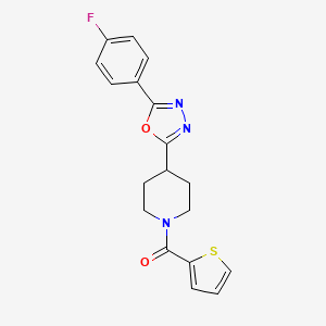 (4-(5-(4-Fluorophenyl)-1,3,4-oxadiazol-2-yl)piperidin-1-yl)(thiophen-2-yl)methanone