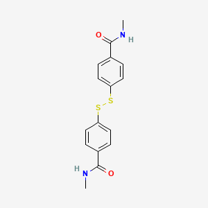 molecular formula C16H16N2O2S2 B2961007 N-Methyl-4-{[4-(methylcarbamoyl)phenyl]disulfanyl}benzamide CAS No. 325957-01-5