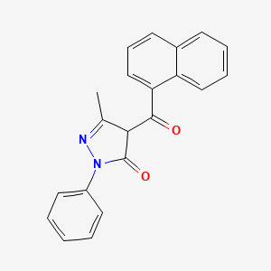 molecular formula C21H16N2O2 B2961010 3-Methyl-4-(1-naphthoyl)-1-phenyl-5(4H)-pyrazolone CAS No. 141704-27-0