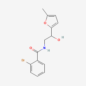 molecular formula C14H14BrNO3 B2961013 2-bromo-N-(2-hydroxy-2-(5-methylfuran-2-yl)ethyl)benzamide CAS No. 1251609-60-5
