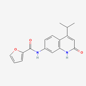 N-(4-isopropyl-2-oxo-1,2-dihydroquinolin-7-yl)furan-2-carboxamide