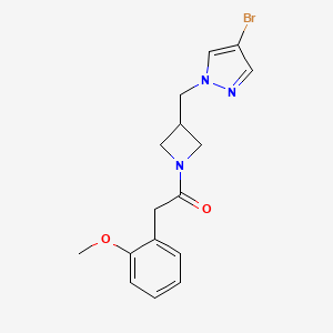 1-{3-[(4-bromo-1H-pyrazol-1-yl)methyl]azetidin-1-yl}-2-(2-methoxyphenyl)ethan-1-one