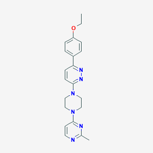 molecular formula C21H24N6O B2961026 3-(4-Ethoxyphenyl)-6-[4-(2-methylpyrimidin-4-yl)piperazin-1-yl]pyridazine CAS No. 2380081-17-2