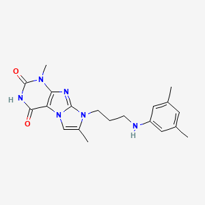 8-(3-((3,5-dimethylphenyl)amino)propyl)-1,7-dimethyl-1H-imidazo[2,1-f]purine-2,4(3H,8H)-dione