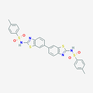 molecular formula C28H22N4O4S4 B296103 2,2'-Bis(4-methylphenylsulfonylamino)-6,6'-bibenzothiazole 