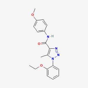 molecular formula C19H20N4O3 B2961036 1-(2-乙氧苯基)-N-(4-甲氧苯基)-5-甲基三唑-4-甲酰胺 CAS No. 878733-79-0