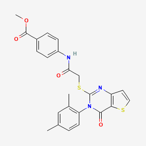 Methyl 4-[({[3-(2,4-dimethylphenyl)-4-oxo-3,4-dihydrothieno[3,2-d]pyrimidin-2-yl]sulfanyl}acetyl)amino]benzoate