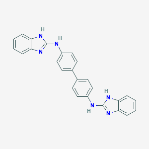 molecular formula C26H20N6 B296106 2,2'-[1,1'-Biphenyl-4,4'-diylbis(imino)]bis(1H-benzimidazole) 