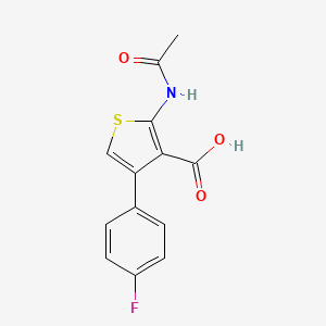molecular formula C13H10FNO3S B2961063 2-Acetamido-4-(4-fluorophenyl)thiophene-3-carboxylic acid CAS No. 1795504-24-3