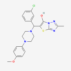 5-((3-Chlorophenyl)(4-(4-methoxyphenyl)piperazin-1-yl)methyl)-2-methylthiazolo[3,2-b][1,2,4]triazol-6-ol