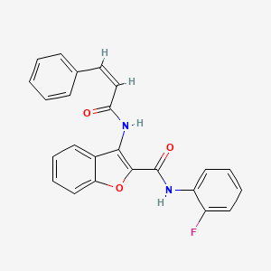 (Z)-N-(2-fluorophenyl)-3-(3-phenylacrylamido)benzofuran-2-carboxamide