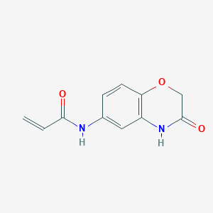 molecular formula C11H10N2O3 B2961075 N-(3-oxo-3,4-dihydro-2H-1,4-benzoxazin-6-yl)prop-2-enamide CAS No. 1248901-09-8