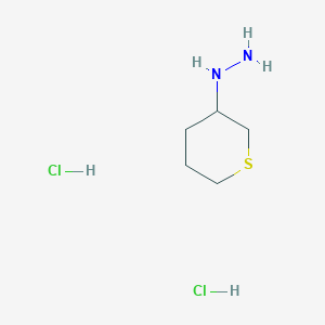molecular formula C5H14Cl2N2S B2961078 (Thian-3-yl)hydrazine dihydrochloride CAS No. 2095410-52-7