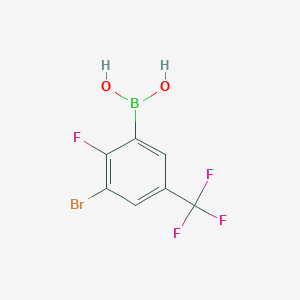 molecular formula C7H4BBrF4O2 B2961086 3-Bromo-2-fluoro-5-trifluoromethylphenylboronic acid CAS No. 2096338-38-2
