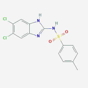 molecular formula C14H11Cl2N3O2S B296109 N-(5,6-dichloro-1H-benzimidazol-2-yl)-4-methylbenzenesulfonamide 