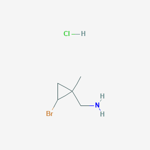 molecular formula C5H11BrClN B2961094 (2-Bromo-1-methylcyclopropyl)methanamine hydrochloride CAS No. 2031261-11-5