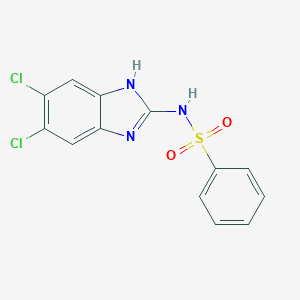 molecular formula C13H9Cl2N3O2S B296110 N-(5,6-dichloro-1H-benzimidazol-2-yl)benzenesulfonamide 