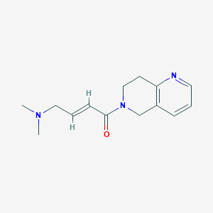 molecular formula C14H19N3O B2961107 (E)-1-(7,8-Dihydro-5H-1,6-naphthyridin-6-yl)-4-(dimethylamino)but-2-en-1-one CAS No. 2249692-97-3