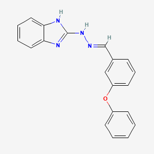 (E)-2-(2-(3-phenoxybenzylidene)hydrazinyl)-1H-benzo[d]imidazole