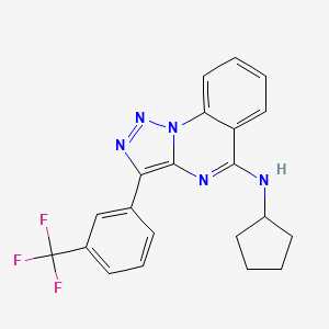 N-cyclopentyl-3-[3-(trifluoromethyl)phenyl]triazolo[1,5-a]quinazolin-5-amine