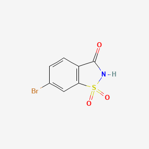 molecular formula C7H4BrNO3S B2961113 6-Bromobenzo[d]isothiazol-3(2H)-one 1,1-dioxide CAS No. 62473-92-1