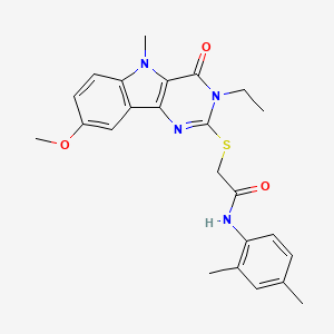 molecular formula C24H26N4O3S B2961119 N-benzyl-4-[(3-fluoro-4-methylphenyl)sulfonyl]-2,3,4,5-tetrahydro-1,4-benzoxazepine-7-carboxamide CAS No. 1112399-74-2