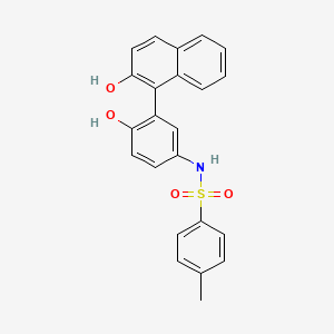 molecular formula C23H19NO4S B2961124 N-(4-hydroxy-3-(2-hydroxynaphthalen-1-yl)phenyl)-4-methylbenzenesulfonamide CAS No. 27827-34-5