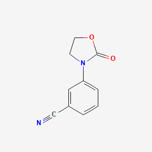 molecular formula C10H8N2O2 B2961126 3-(2-Oxo-1,3-oxazolidin-3-yl)benzonitrile CAS No. 353265-77-7