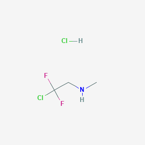 molecular formula C3H7Cl2F2N B2961129 2-Chloro-2,2-difluoro-N-methylethanamine;hydrochloride CAS No. 2416236-99-0