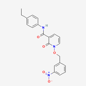 molecular formula C21H19N3O5 B2961130 N-(4-ethylphenyl)-1-((3-nitrobenzyl)oxy)-2-oxo-1,2-dihydropyridine-3-carboxamide CAS No. 847464-40-8
