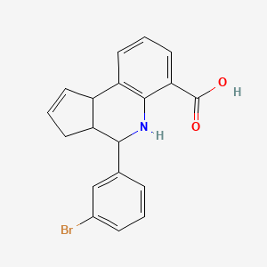 molecular formula C19H16BrNO2 B2961141 4-(3-bromophenyl)-3a,4,5,9b-tetrahydro-3H-cyclopenta[c]quinoline-6-carboxylic acid CAS No. 354812-80-9