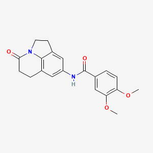 3,4-dimethoxy-N-(4-oxo-2,4,5,6-tetrahydro-1H-pyrrolo[3,2,1-ij]quinolin-8-yl)benzamide