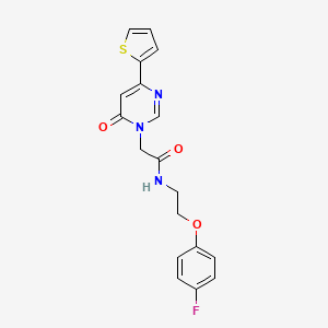 N-(2-(4-fluorophenoxy)ethyl)-2-(6-oxo-4-(thiophen-2-yl)pyrimidin-1(6H)-yl)acetamide