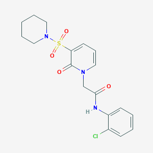 molecular formula C18H20ClN3O4S B2961148 N-(2-chlorophenyl)-2-(2-oxo-3-(piperidin-1-ylsulfonyl)pyridin-1(2H)-yl)acetamide CAS No. 1251595-23-9