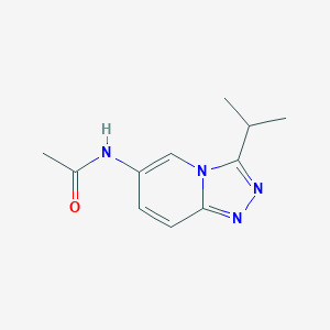 molecular formula C11H14N4O B2961152 N-[3-(propan-2-yl)-[1,2,4]triazolo[4,3-a]pyridin-6-yl]acetamide CAS No. 1803611-74-6